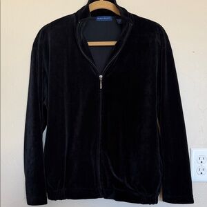Karen Scott Elegant Black Velour Jacket